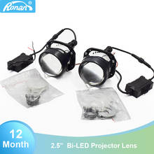 Ronan lente de projetor bi-led, 2.5 polegadas, lente de microprisma universal lhd 22w para carro h1 h4 h7 h11 9004 9005 9006 2024 - compre barato