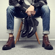 Designer/marca moda masculina vestido de festa de casamento botas de couro macio marcador com bolinhas sapatos vintage bota de tornozelo botas masculinas 2024 - compre barato