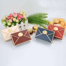 50pcs/lot Creative Gift Box Packaging Envelope Shape Wedding Gift Candy Box Favors Birthday Party Christmas Jelwery Supplies 2024 - buy cheap