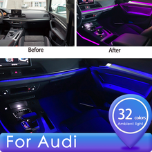 Для Audi 09-20 лет Q5 21/30 цвет светодиодный окружающей среды светильник Интерьер атмосферу светильник двери светильник ног светильник 2024 - купить недорого