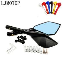 Motorcycle Mirrors CNC Aluminum Motorbike Handlebar Rearview Mirrors Blue For Ducati MONSTER S2R 800 748 916 996 998 848 M750 2024 - buy cheap