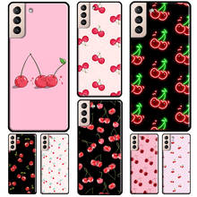 Funda con Collage de frutas de cereza para Samsung Galaxy S21 Ultra Note 20 Note 10 S8 S9 S10 Plus S20 FE, funda trasera de teléfono 2024 - compra barato