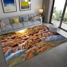 Напольный коврик 3D из натурального живописный ковер для ванной, балкона, ванной, коврик с ландшафтом, спальни, нескользящий ковер 2024 - купить недорого