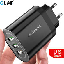 OLAF 3U Быстрая зарядка 3,0 USB зарядное устройство QC3.0 Быстрая зарядка мульти зарядное устройство для samsung S10 Xiaomi Mi9 дорожный настенный телефон USB зарядное устройство 2024 - купить недорого