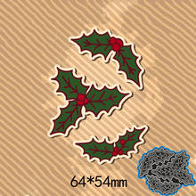 Folhas de natal de metal para decoração, molde de aço para corte em relevo para scrapbooking artesanato para decoração de casa 2024 - compre barato