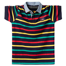 Men Polo Shirt Summer Stripe Cotton Short Sleeve Polo Shirt Men Business Casual Male Polo Shirt Lapel Collar Plus Size M-6X 2024 - buy cheap