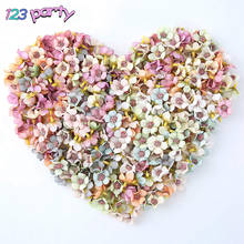50/100/200Pcs 2cm Gradient Multicolor Mini Daisy Flower Heads Silk Artificial Flowers Wedding Home Decoration Craft Wreath 2024 - buy cheap