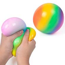 Творческий Красочный раздувной шар, снятие стресса, сенсорная игрушка для взрослых и детей, декомпрессионные игрушки 40 мл, игрушка для детей c2 2024 - купить недорого