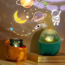 Luz de led de dinossauro estrelado, pequena rotação romântica com projeção de luz noturna para crianças 2024 - compre barato