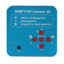 38MP 2K HDMI видеомикроскоп камера 1080P 60FPS C-MOUNT интерфейс Panasonic датчик с дистанционным управлением карта памяти 8G 2024 - купить недорого