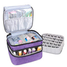 Double-Layer 30 Grids Portable Cosmetic Essential Oil Storage Bag Nail Polish Bag Organizer Case Makeup Organizer Carrying Case 2024 - buy cheap