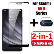 2 in 1 Mi8Lite Screen Protector for Xiaomi Mi 8 Lite Tempered Glass for Xiaomi Mi 8 8SE Lens Film Protective Glass Mi8 light 30D 2024 - buy cheap