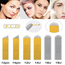 0.18mm 50PCS/Set Nano Blade Microblading PCD Needles Hard 12u/14u/18u for Microblading 3D Embroidery Pernement Makeup Eyebrow 2024 - buy cheap