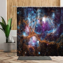 3D Universe Galaxy Shower Curtain Fantasy Starry Sky And Space Scenery Hanging Cloth Waterproof Curtains For Bathroom Home Decor 2024 - buy cheap