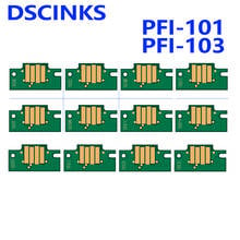 12 шт., встроенный чип для картриджа с чернилами для Canon IPF5100, IPF6100, IPF6200, IPF 5100, 6100, 6200, Φ PFI101, PFI 101, 103 2024 - купить недорого