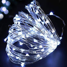 Guirnalda con batería USB para decoración de fiestas, luces LED de hadas para Año Nuevo, adornos para el hogar, 1 ~ 10M 2024 - compra barato