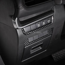 Для Mazda 3 2019 2020 углеродное волокно Левая кнопка управления крышка фары переключатель консоль рамка планки авто-Стайлинг Аксессуары 2024 - купить недорого