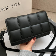 Small Plaid Flap Bags Square Crossbody Bags For Women 2021 New PU Leather Women's Designer Handbag Travel Shoulder Messenger Bag 2024 - buy cheap