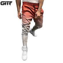 Штаны для бега GITF с градиентом, мужские тренировочные штаны для спортзала, спортивная одежда, джоггеры, спортивные штаны, Мужские штаны для бега, спортивные штаны для бега 2024 - купить недорого