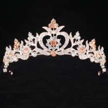 Gold Bridal Tiara Crown Princess Bride Crystal Diadem For Women Prom Hair Ornaments Wedding Bridal Head Jewelry Accessories 2024 - buy cheap