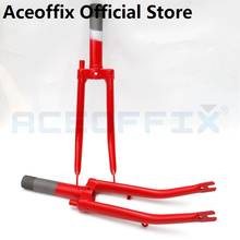 ACEOFFIX for Brompton Bike Red folding bike front fork 74mm open width chrome molybdenum steel 580g 2024 - buy cheap