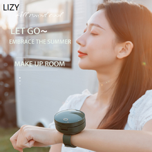 LIZY Portable Mini Wrist Fan With Mirror Handheld Cooler Women Fan Makeup Mirror USB Watch Fans 3 Speed Level Gadgets Gift 2024 - buy cheap