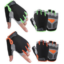 Велосипедные перчатки для мужчин и женщин, Нескользящие дышащие спортивные митенки с открытыми пальцами, защита от пота, для горных велосипедов 2024 - купить недорого