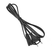 Универсальный 1,5 м EU 2-зубчатый адаптер для ноутбука шнур питания кабель свинцовый 2-контактный высокопроизводительный кабель питания для ноутбука черный 2024 - купить недорого