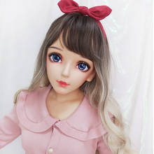 (Nan01) feminino doce menina resina meia cabeça kigurumi bjd máscara cosplay anime japonês papel lolita máscara máscara boneca crossdress 2024 - compre barato