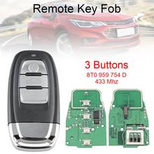 868MHz 3 Buttons Car Smart Remote Key Fob with PCF7945AC Chip 8T0 959 754 D  Fit for Audi A4 A5 A6 Q3 S5 S6 S7 2024 - buy cheap