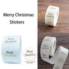 500pcs/roll Round Clear Merry Christmas Stickers Thank You Card Box Package Label Sealing Stickers Wedding Stationery Sticker 2024 - buy cheap