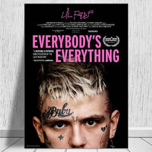 Lil peep rapper música cantor estrela moda ícone impressão da lona arte pintura parede fotos para sala de estar decoração casa 2024 - compre barato