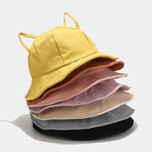 Chapéu de panamá para homens e mulheres, boné de balde para verão, chapéu de orelhas de gato, chapéu bob, hip hop, gorros para pescar, presente 2024 - compre barato