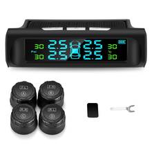 Solar Tpms Car Tire Pressure Alarm Monitoring System 4 External Automatic Alarm System Tire Pressure Temperature Warning 2024 - buy cheap