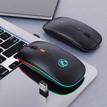 IMICE Silent LED Wireless Mouse RGB Rechargeable Mouse Wireless Computer Backlit Ergonomic Gaming Mouse For Laptop PC 2024 - buy cheap