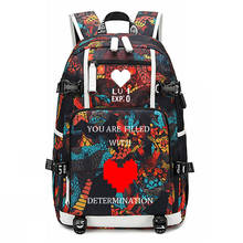 Game Undertale San Skull Backpack USB Port Rucksack Bag Snake Pattern Student Teenagers School Bags travel Shoulder Laptop Bag 2024 - buy cheap