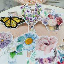 30Pcs/Pack Vintage Flower Butterfly Sticker DIY Scrapbooking Album Junk Journal Planner Decorative Stickers 2024 - buy cheap
