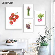 Póster e impresión de comida, alcachofa de zanahoria, fruta y verdura, lienzo de pintura, arte de pared, imagen para cocina, comedor, decoración de restaurante 2024 - compra barato