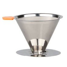 Portable Coffee Filter Stainless Steel Holder Mesh Funnel Baskets Kitchen Coffee Dripper Tool Strainer Accessories 2024 - buy cheap