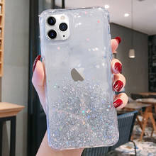 Capa de silicone com glitter para iphone, capa macia de silicone com glitter para iphone 11, 12 pro, max, x, xr, xs, girl, 8, 7, 6s, 6 plus, se2, 12 mini 2024 - compre barato