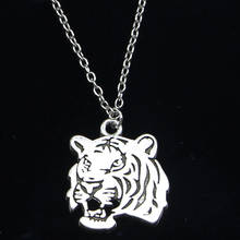 20pcs New Fashion Necklace 27x24mm roaring tiger head Pendants Short Long Women Men Colar Gift Jewelry Choker 2024 - buy cheap