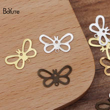 BoYuTe (500 Pieces/Lot) 7*13MM Metal Brass Filigree Butterfly Charms for Jewelry Making Diy Hand Made Materials Wholesale 2024 - compre barato