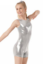 Girls  Ballet Dancewear Kids  Shiny Tank Leotards Spandex Gymnastics Shorty Unitards Biketards Costumes For Teaching Classes 2024 - buy cheap