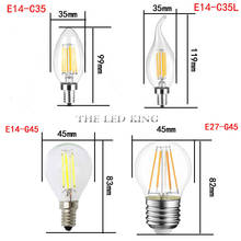 LED Filament Bulb E27 Retro Edison Lamp 220V E14 Vintage C35 C35L Candle Light A60 ST64 Globe Ampoule Lighting COB Home Decor 2024 - buy cheap