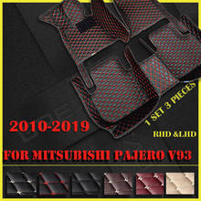 Car floor mats for Mitsubishi pajero V93 2010 2011 2012 2013 2014 2015 2016-2019 Custom auto foot Pads automobile carpet cover 2024 - buy cheap