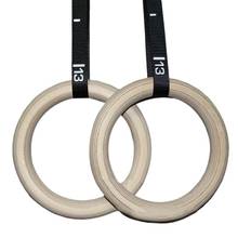 Деревянные гимнастические кольца с регулируемой кулачковой пряжкой 14.76ft длинные ремешки тренировочные кольца Нескользящие тренировочные кольца для домашнего спортзала 2022 - купить недорого
