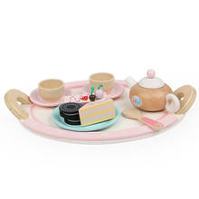 12 PCS Kitchen Wooden Pretend Play Toys Simulation Tea Children Cake Cutting Toys Baby Tableware Kitchen Role Toys 2024 - buy cheap