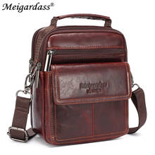 MEIGARDASS Genuine Leather Business Men Messenger Bag Male Small Shoulder Crossbody Bags Flap Handbags Phone Pouch Tote Purse 2024 - buy cheap