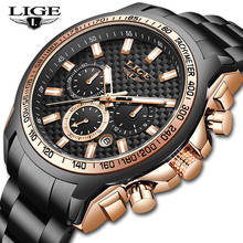 LIGE New Fashion Date Quartz Men Watches Top Brand Luxury Male Clock Chronograph Sport Men Wrist Watch Hodinky Relogio Masculino 2024 - buy cheap