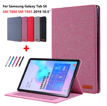 Чехол для планшета Samsung Galaxy Tab S6 2019 SM-T860 SM-T865 T860 T865 10,5 дюйма принципиально планшет Cowbiy ткань ультра тонкий чехол-подставка 2024 - купить недорого